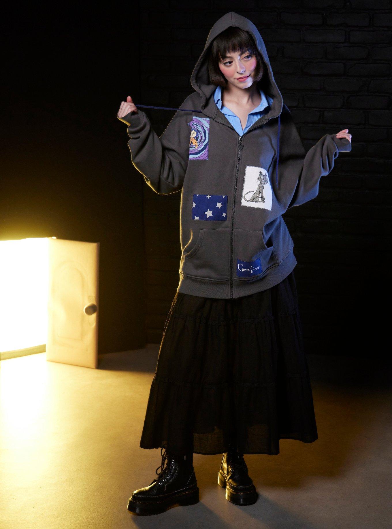 Coraline Patch Oversized Hoodie, MULTI, alternate