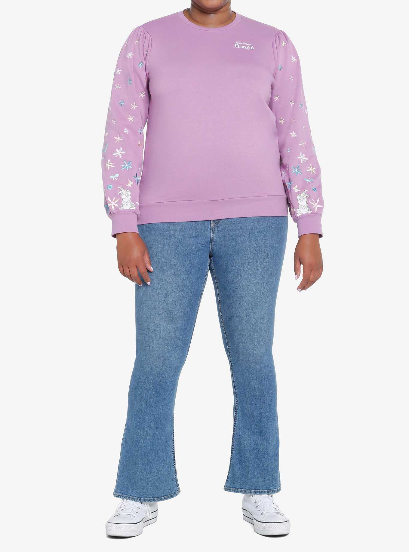 Her Universe Disney Bambi Embroidered Flowers Sweatshirt Plus Size, , hi-res