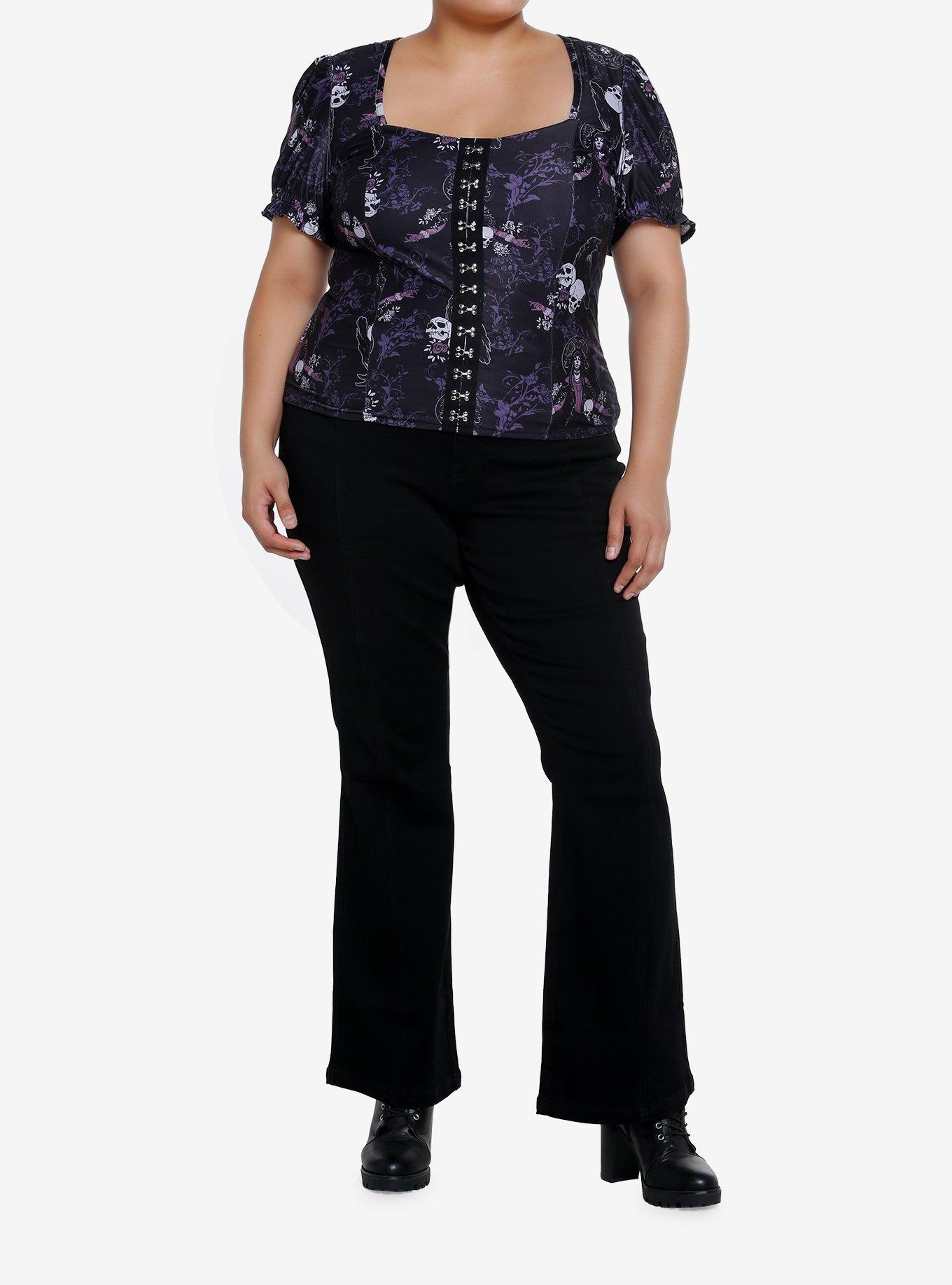 Her Universe Disney The Haunted Mansion Madame Leota Girls Top Plus Size, MULTI, alternate