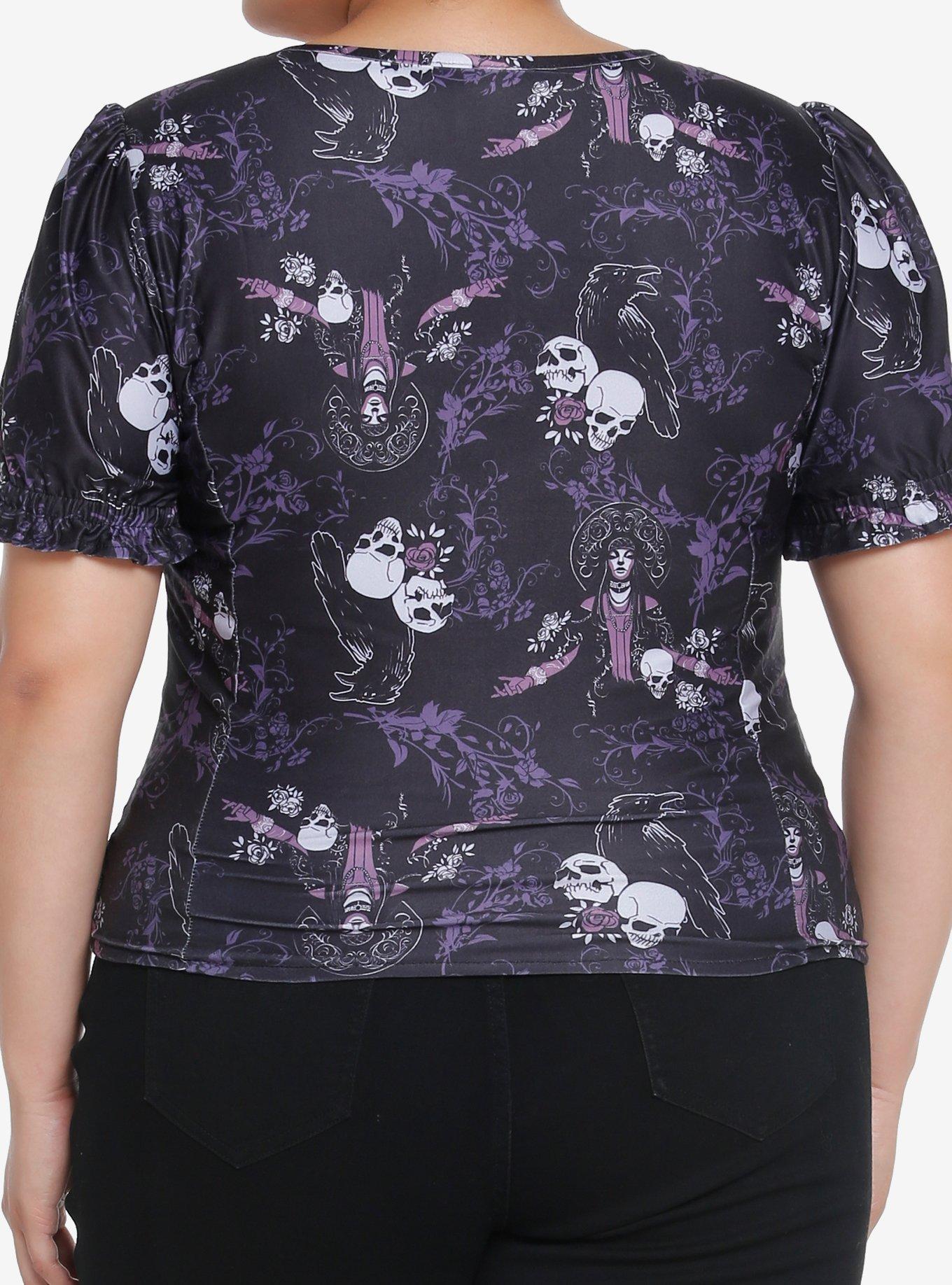 Her Universe Disney The Haunted Mansion Madame Leota Girls Top Plus Size, MULTI, alternate