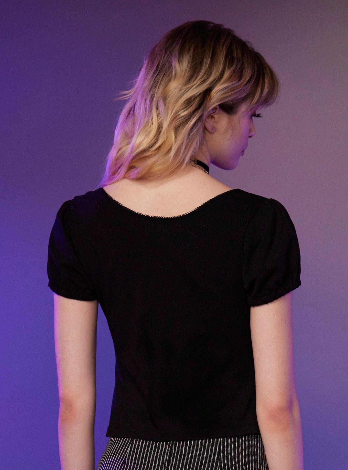 Her Universe The Nightmare Before Christmas Spiderweb Girls Top, ORANGE, alternate