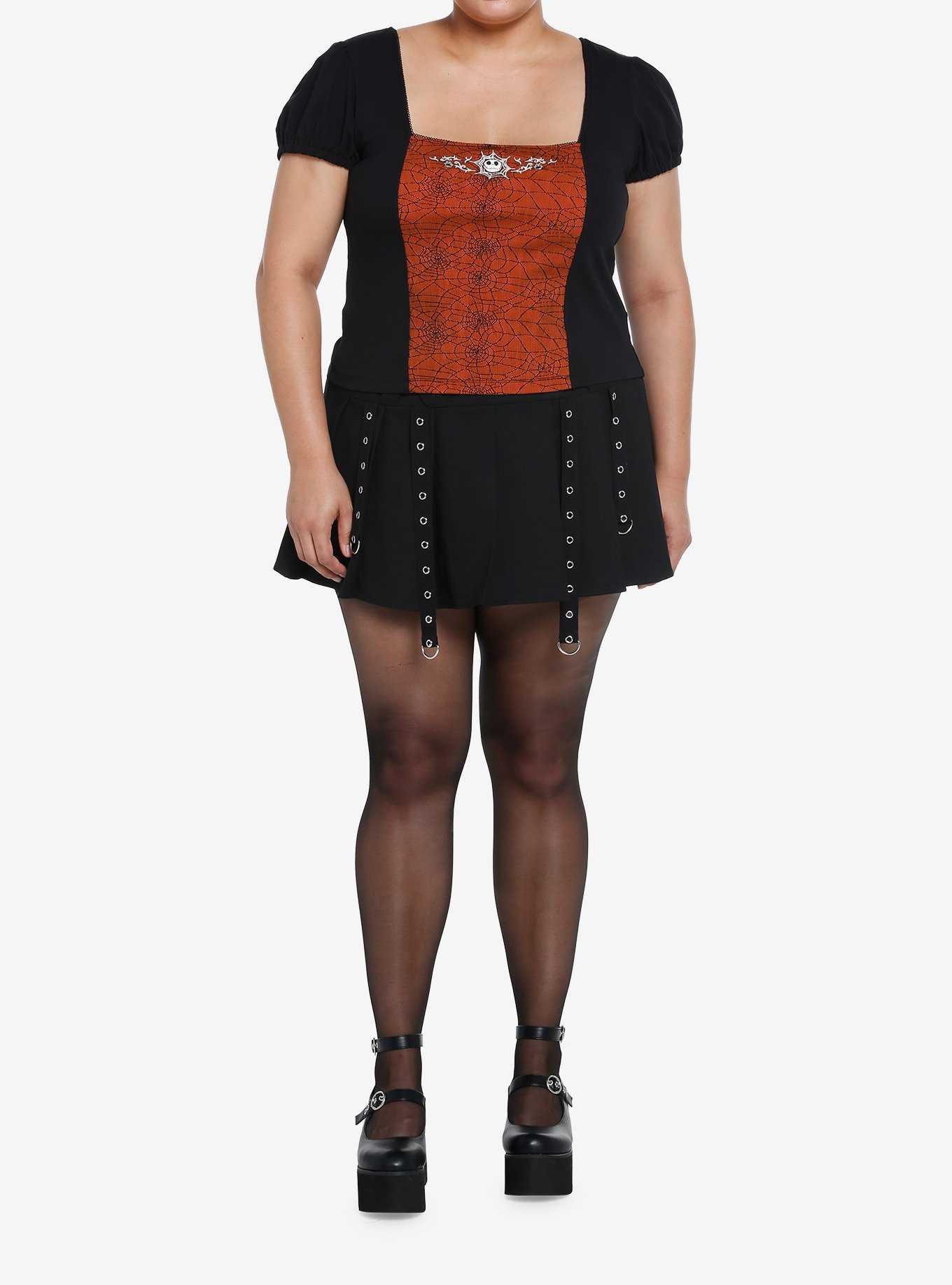 Her Universe The Nightmare Before Christmas Spiderweb Girls Top Plus Size, , hi-res