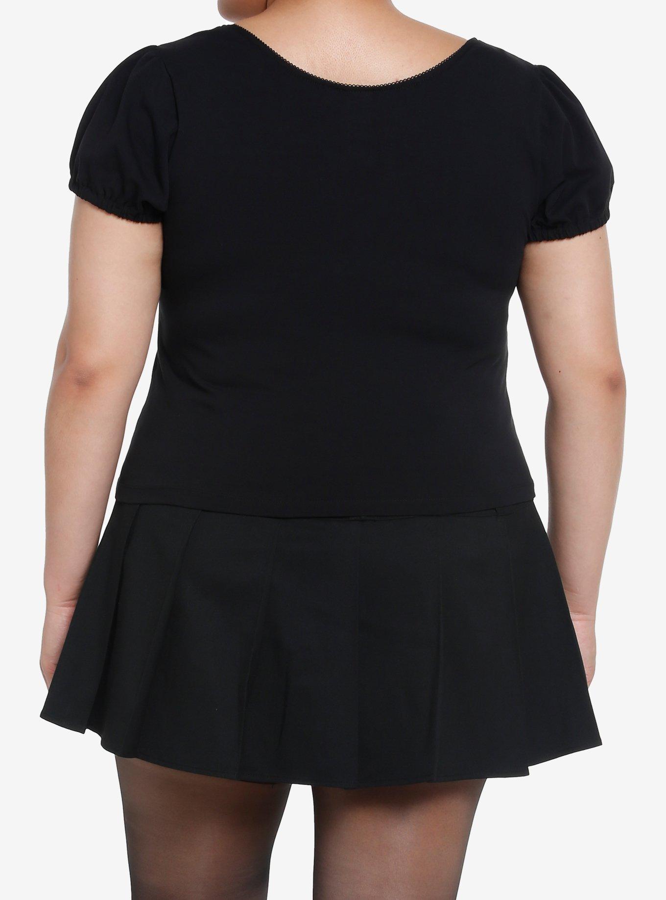 Her Universe The Nightmare Before Christmas Spiderweb Girls Top Plus Size, ORANGE, alternate