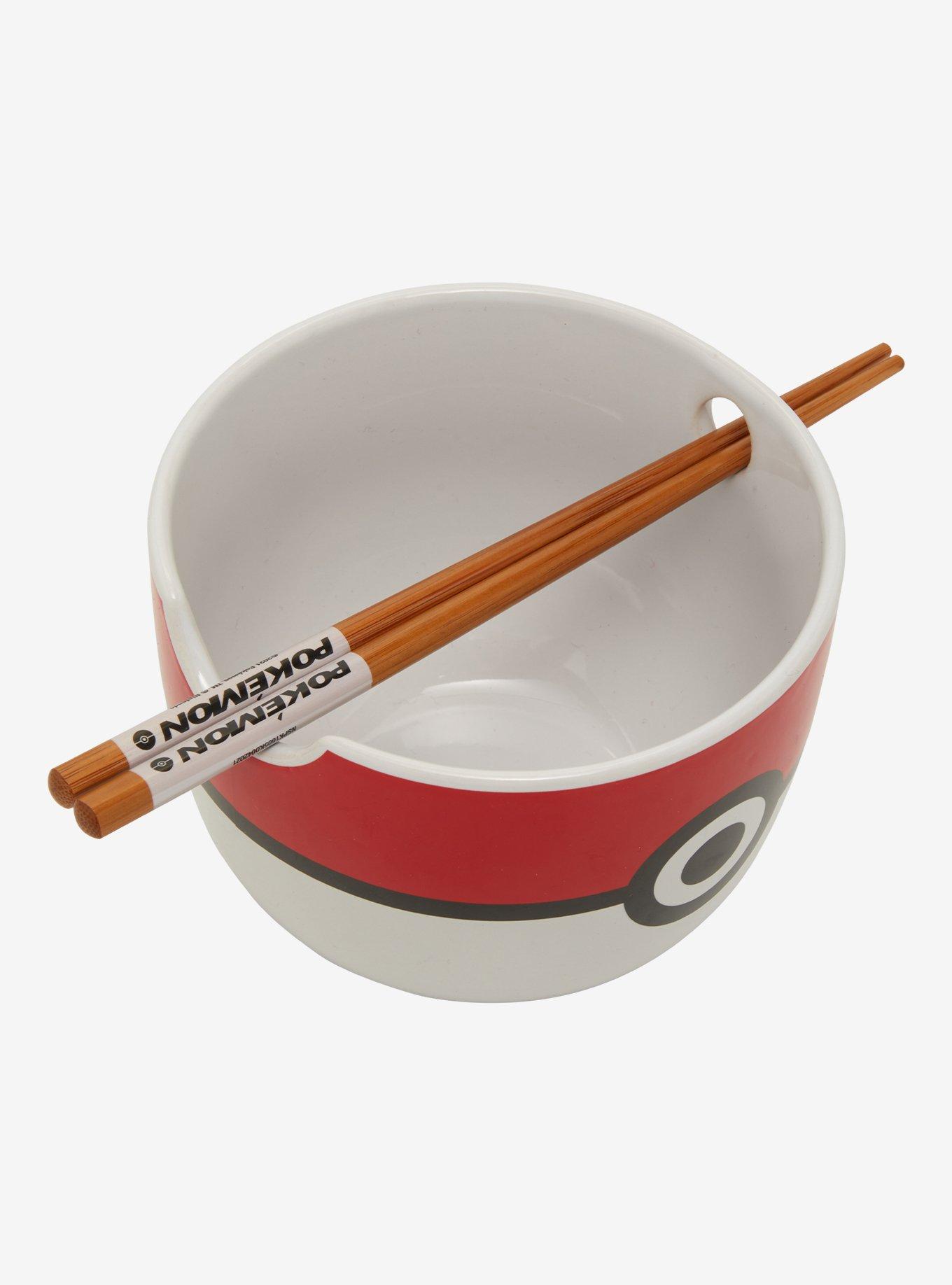 Pokemon Poke Ball Ramen Bowl With Chopsticks, , alternate