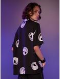 Our Universe The Nightmare Before Christmas Jack Face Woven Button-Up, BLACK, alternate