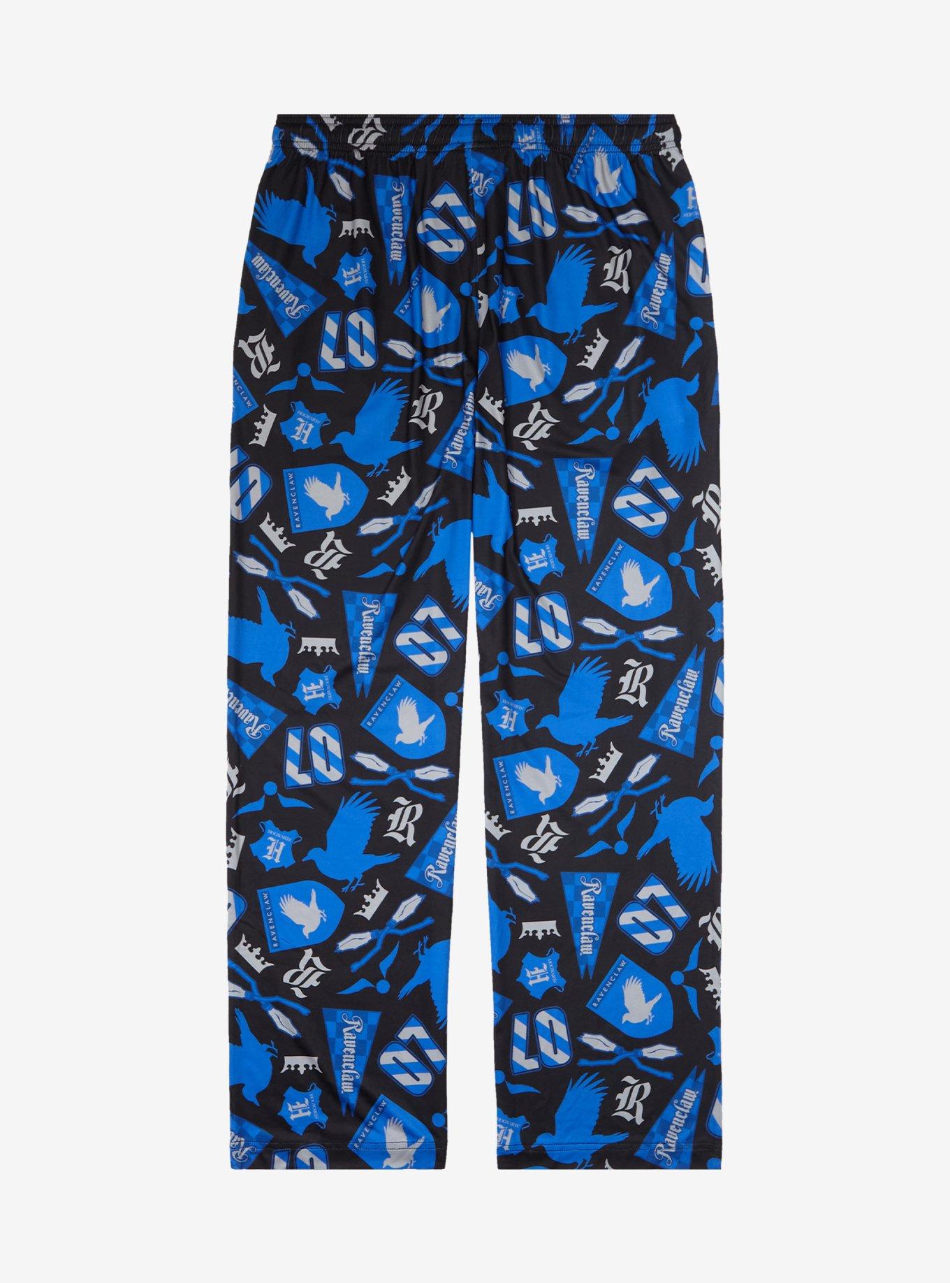 Harry Potter Ravenclaw Quidditch Allover Print Sleep Pants - BoxLunch Exclusive, BLUE, alternate