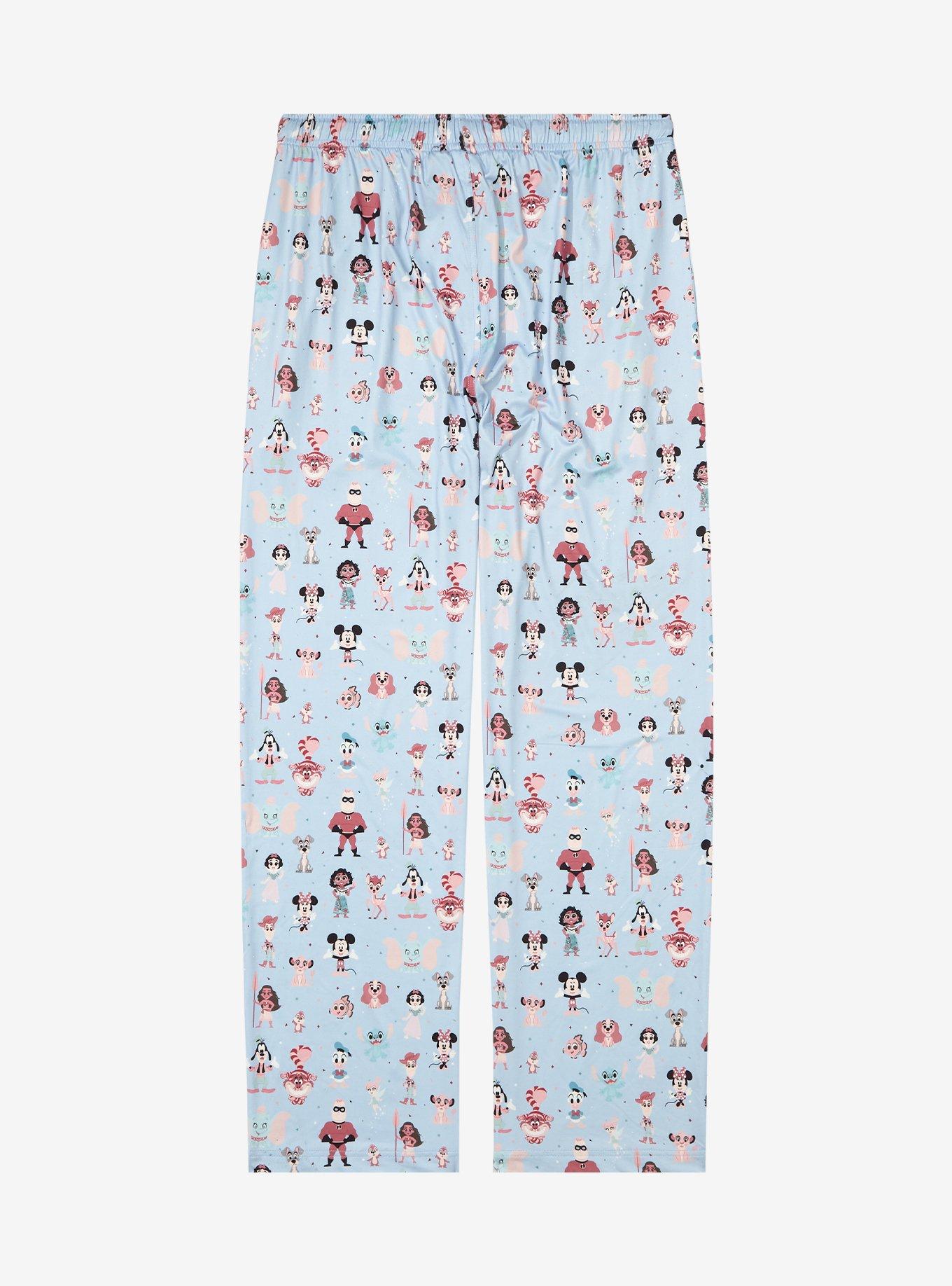 Disney 100 Character Portrait Allover Print Sleep Pants - BoxLunch Exclusive, LIGHT BLUE, alternate