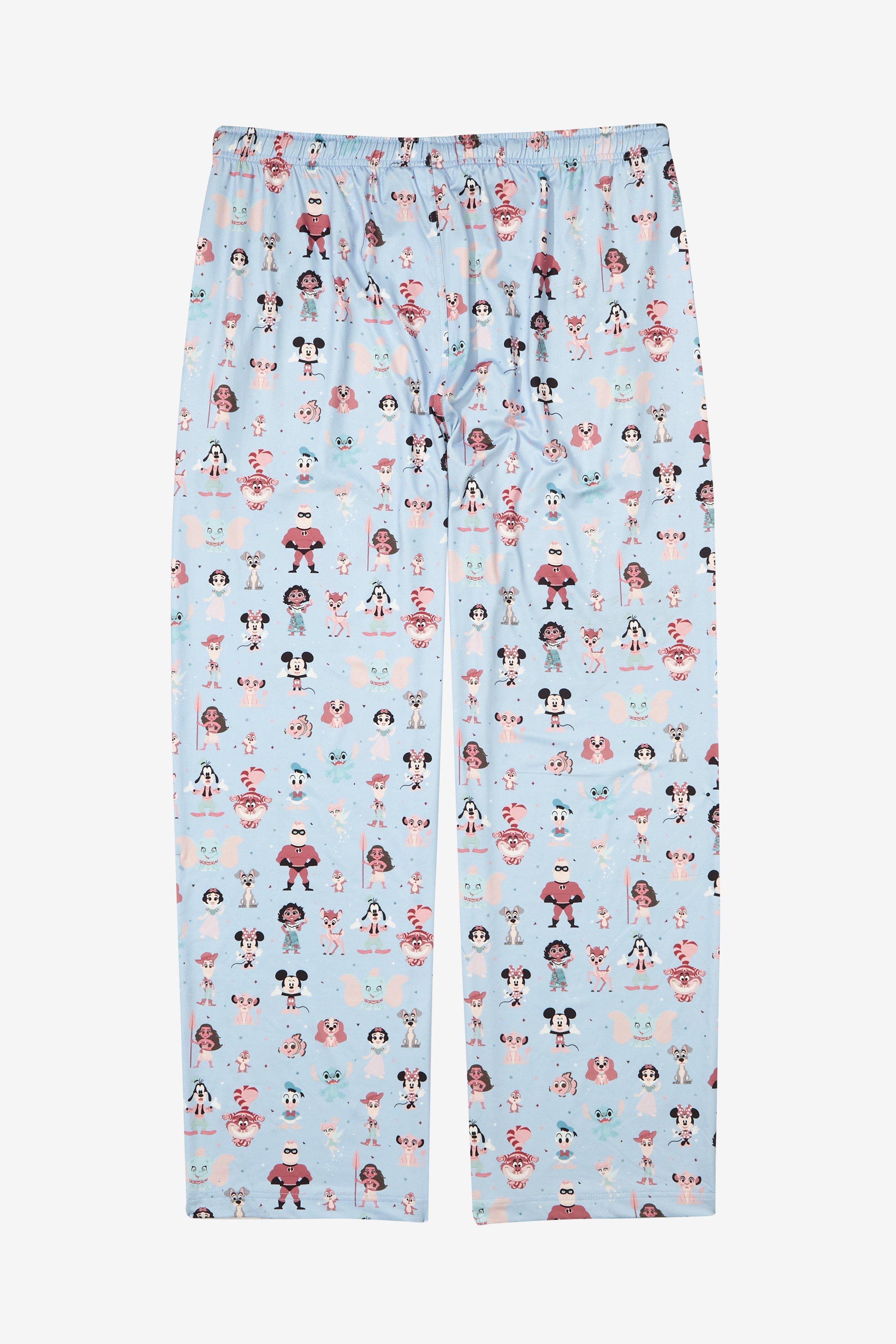 Disney 100 Character Portrait Allover Print Plus Size Sleep Pants - BoxLunch Exclusive, LIGHT BLUE, alternate
