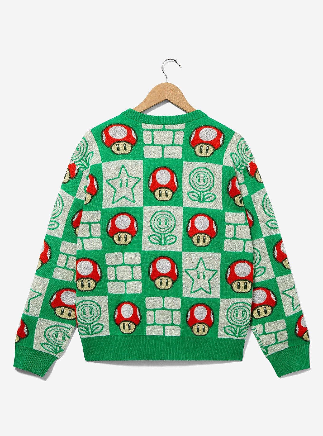 Nintendo Super Mario Bros. Mushroom Checkered Women's Cardigan - BoxLunch Exclusive, MULTI, alternate