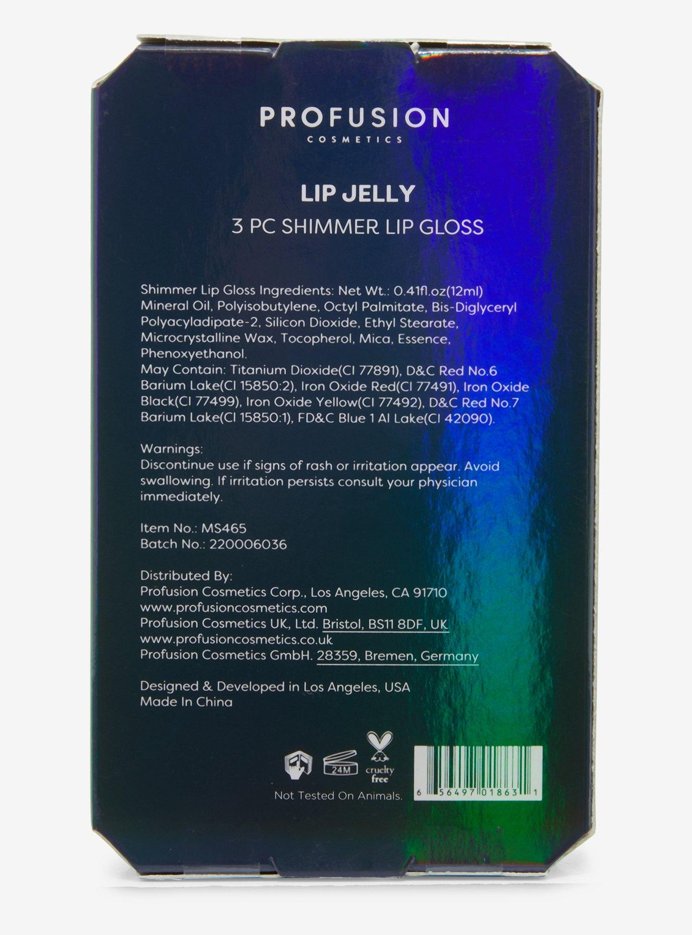 Profusion Cosmetics Lip Jelly Shimmer Lip Gloss Set, , alternate