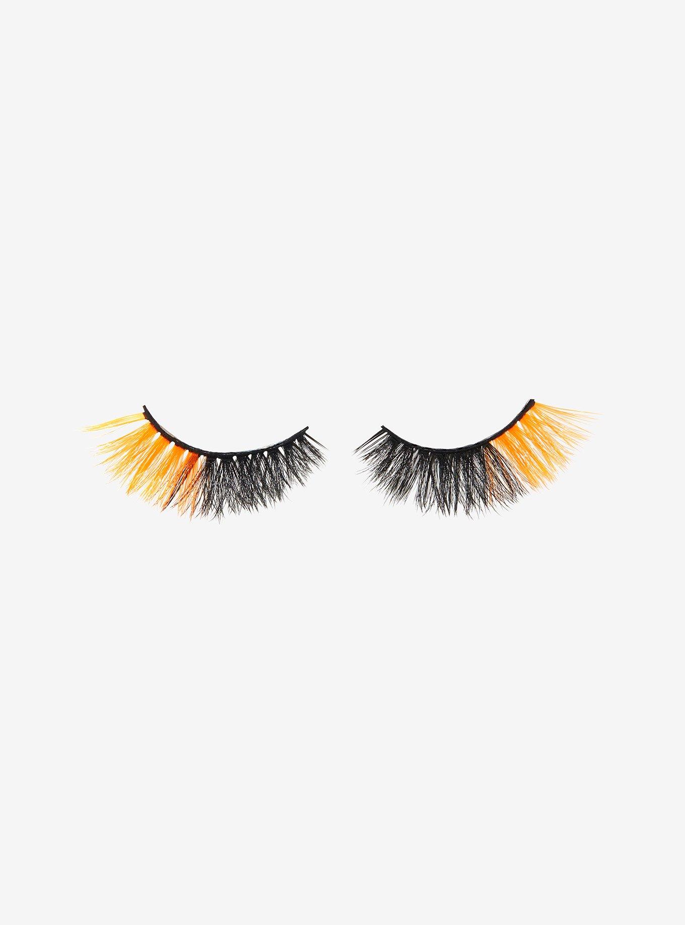 Black & Orange Faux Eyelashes, , hi-res