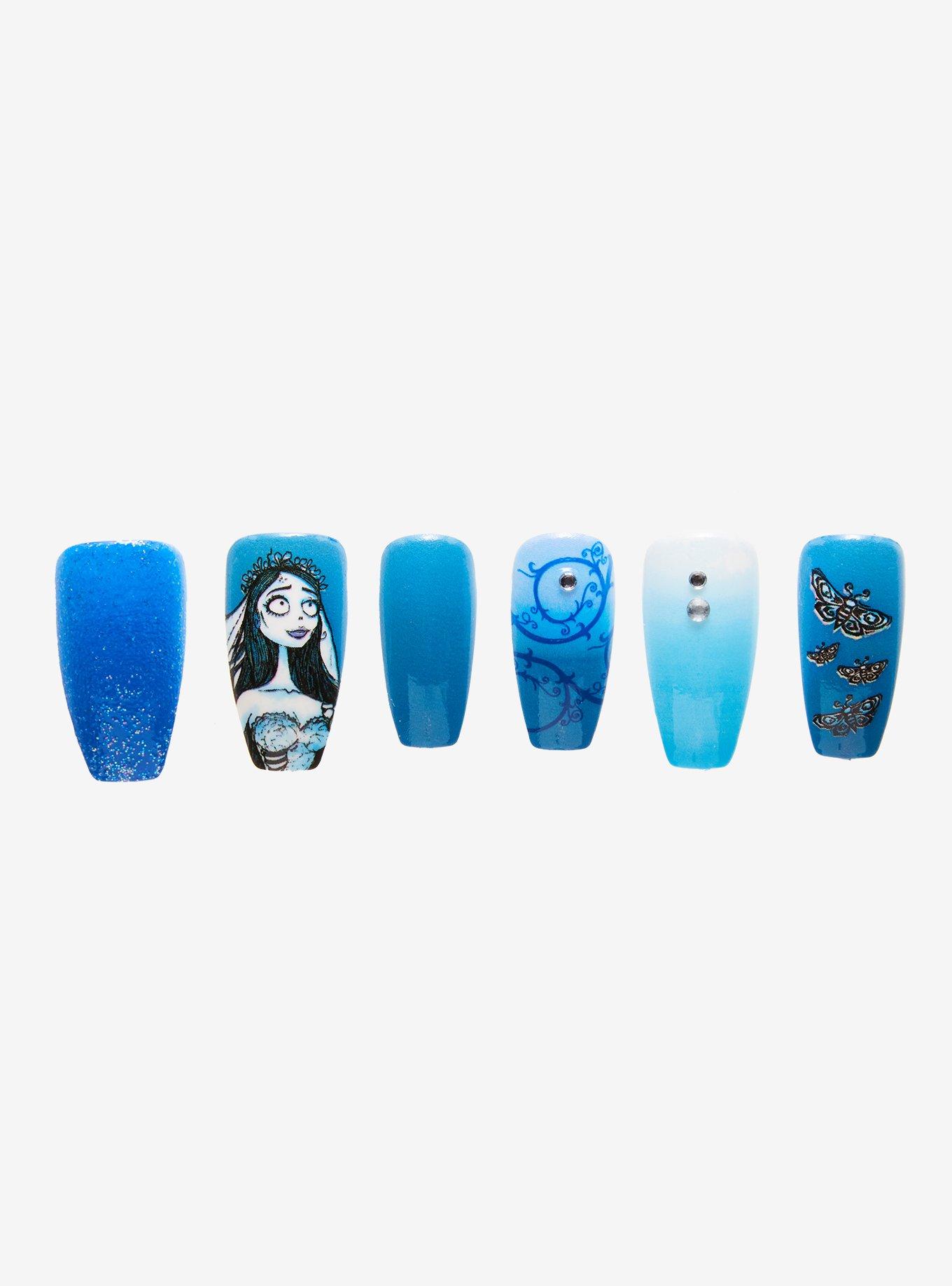 Corpse Bride Emily Faux Nail Set, , alternate