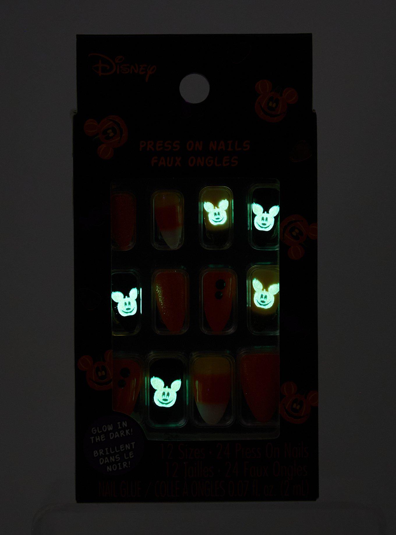 Disney Halloween Glow-In-The-Dark Faux Nails, , hi-res