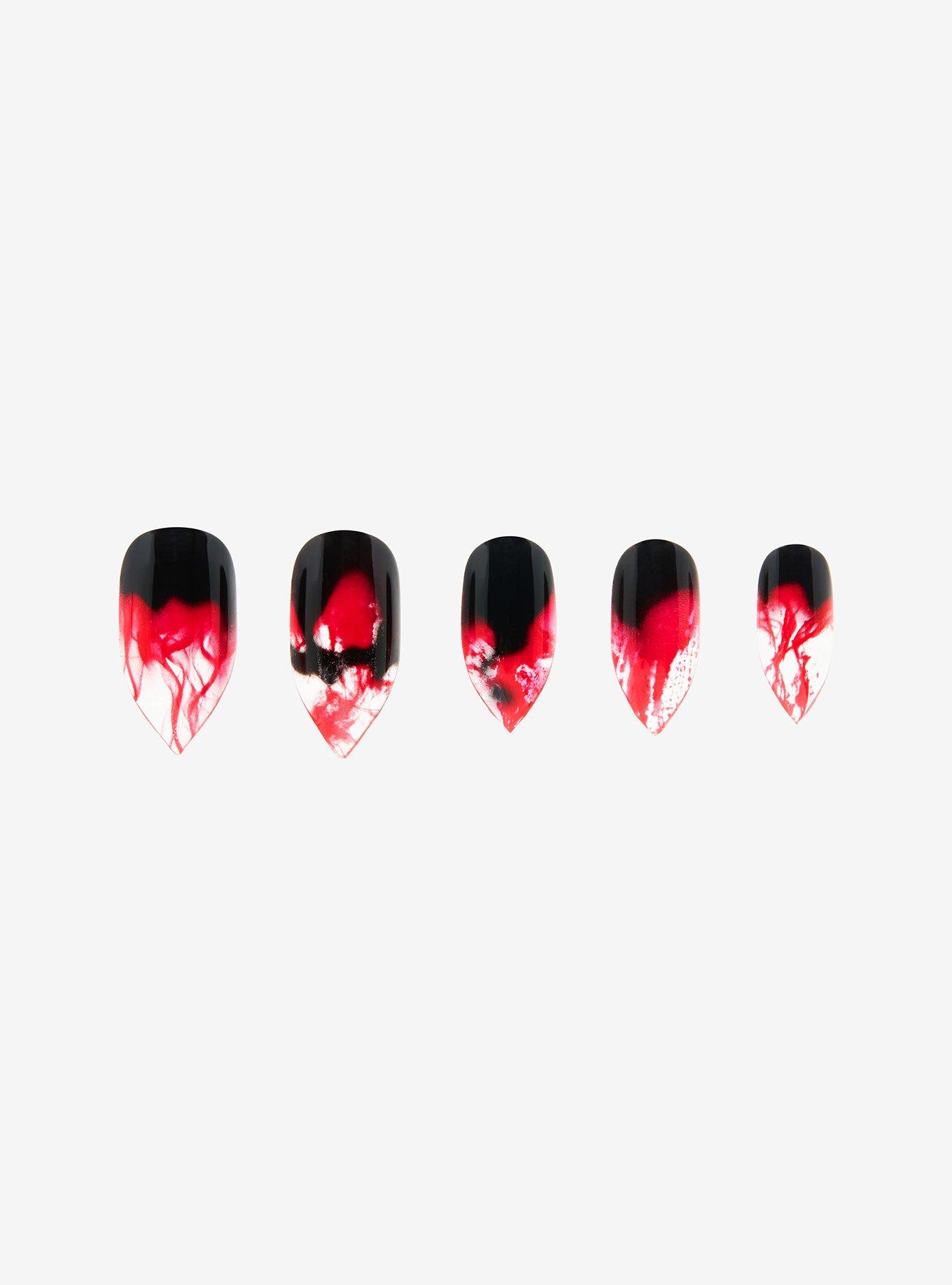 Blackheart Bloody Faux Nail Set, , hi-res