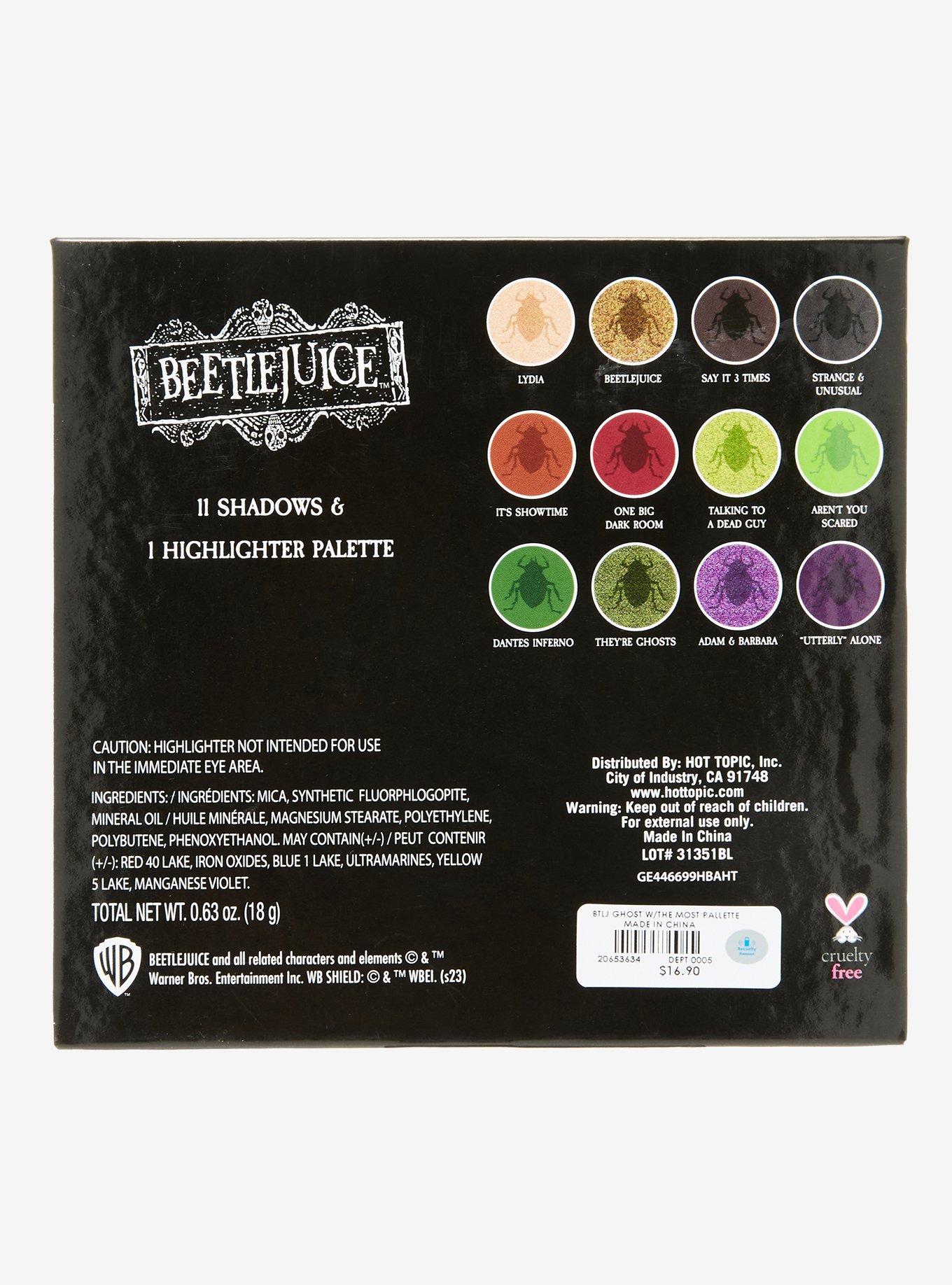 Beetlejuice Glow-In-The-Dark Eyeshadow & Highlighter Palette, , alternate