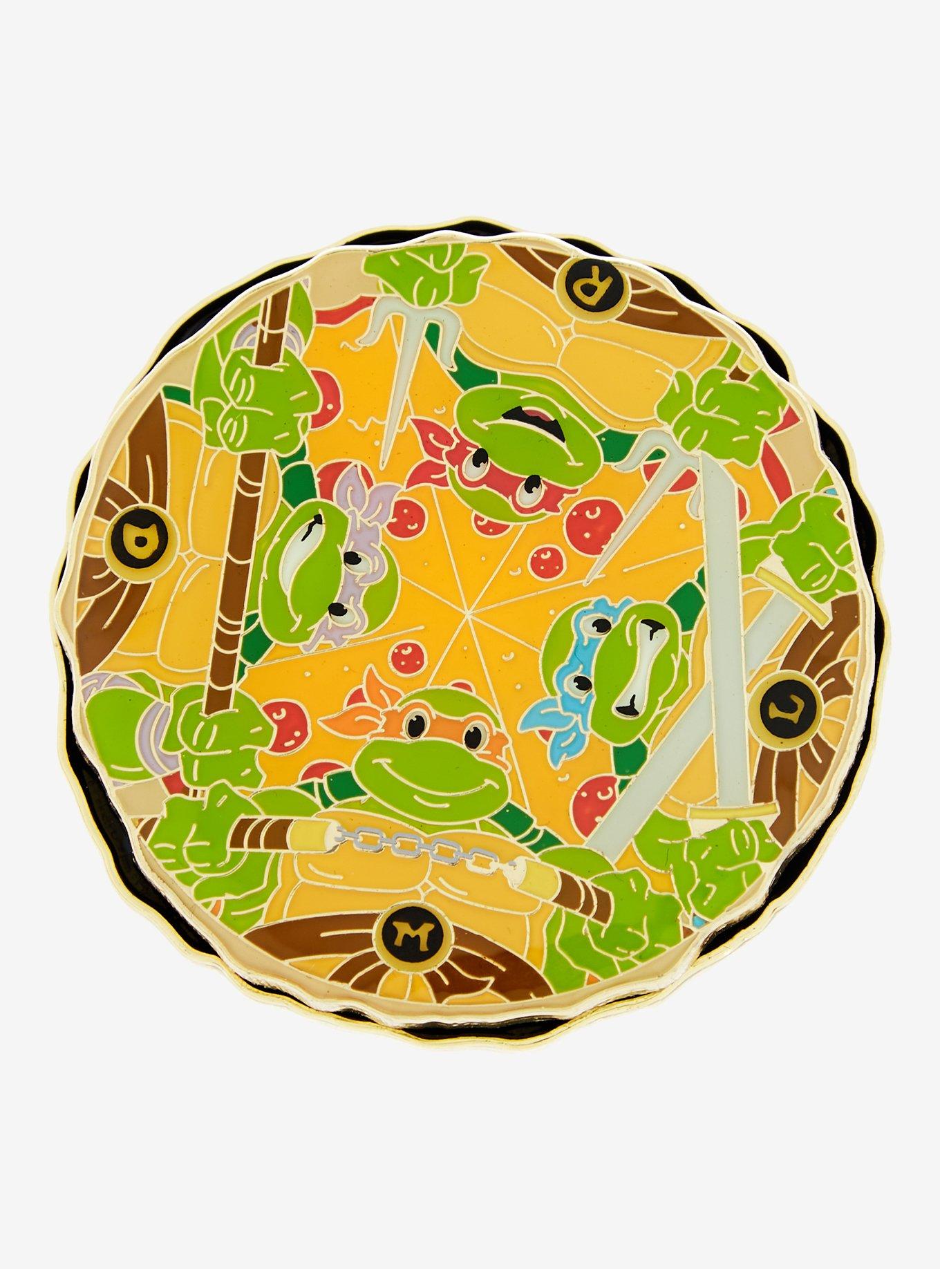 Teenage Mutant Ninja Turtles Pizza Portrait Spinning Enamel Pin, , alternate