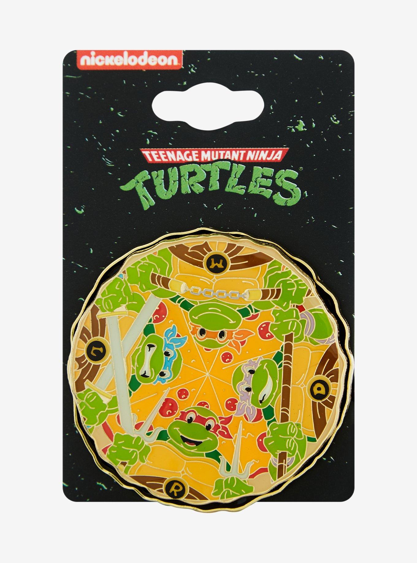 Teenage Mutant Ninja Turtles Pizza Portrait Spinning Enamel Pin