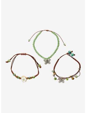 Thorn & Fable Butterfly Flower Cord Bracelet Set, , hi-res
