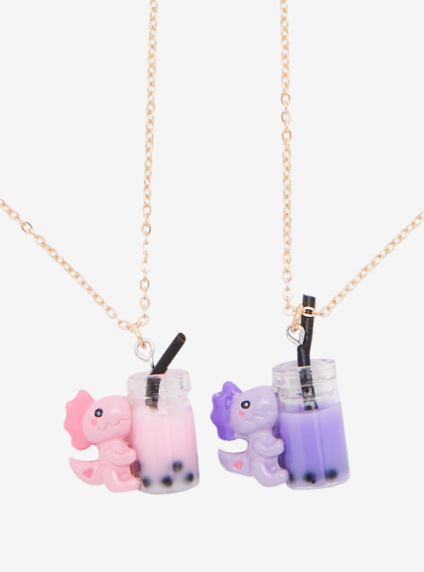 Sweet Society Dinosaur Boba Best Friend Necklace Set, , alternate