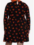 Her Universe The Nightmare Before Christmas Flocked Icons Long-Sleeve Dress Plus Size, BLACK, alternate