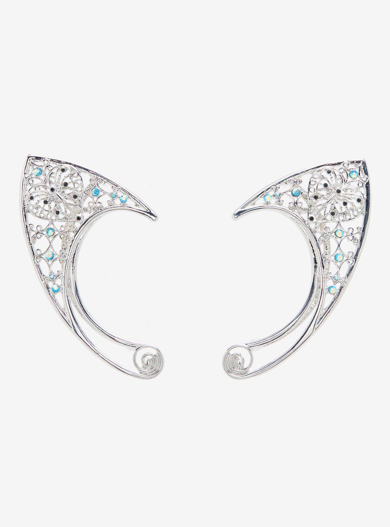 Butterfly Gem Cat Ear Cuff Set, , alternate