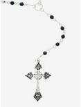 Cross Bead Rosary Necklace, , alternate