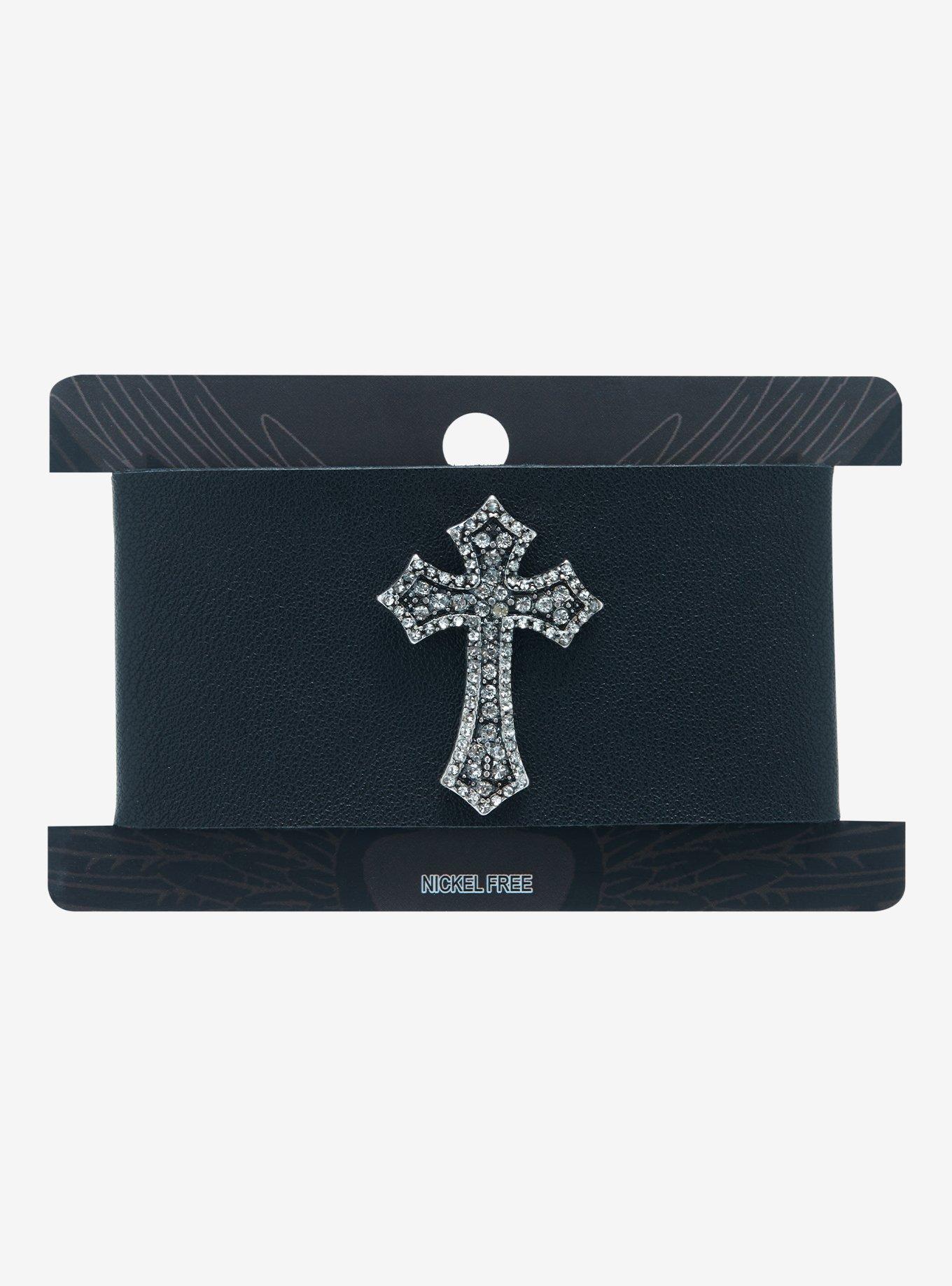 Cross Bling Cuff Bracelet, , alternate