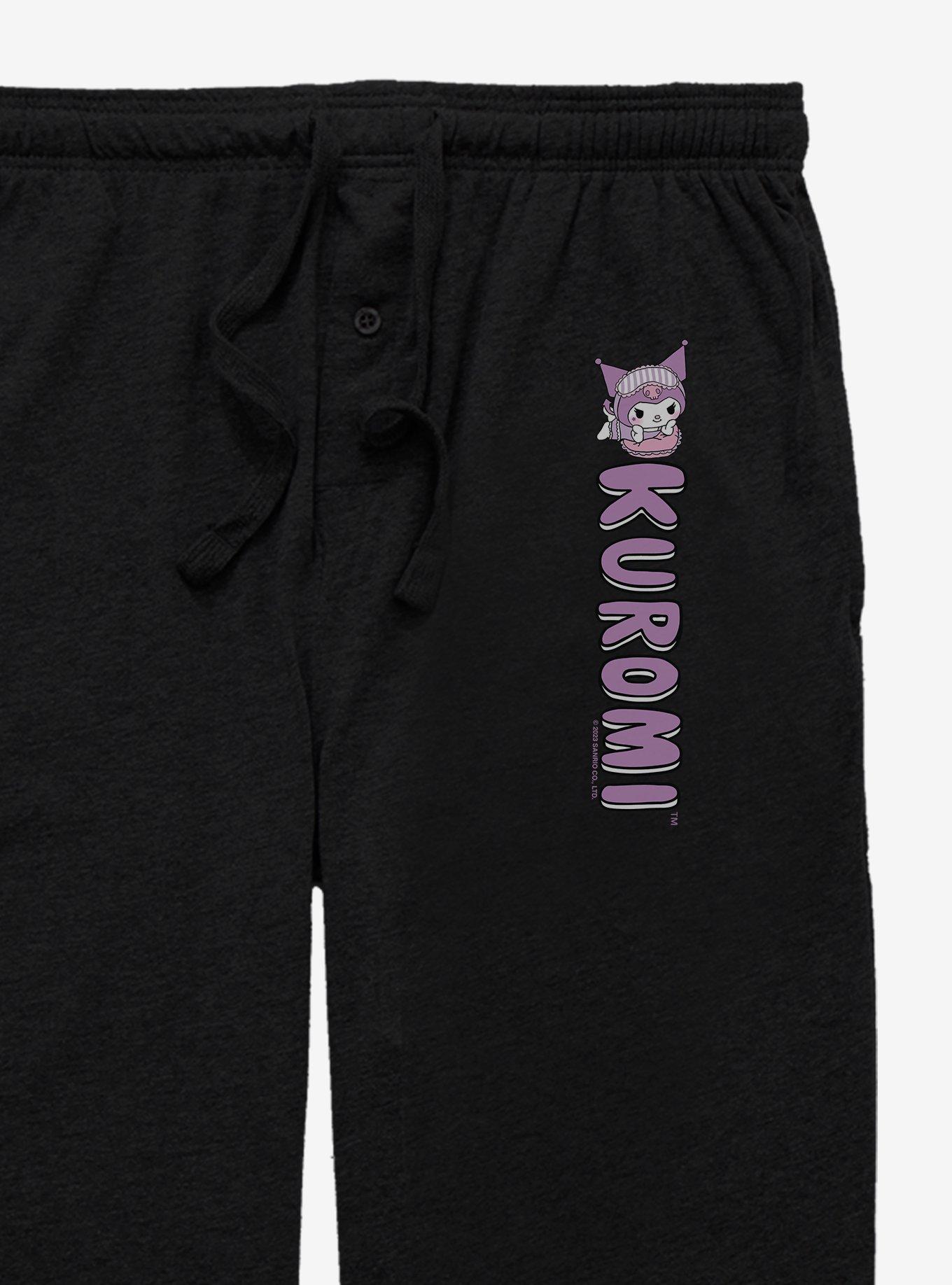Kuromi Bedtime Pajama Pants, BLACK, alternate