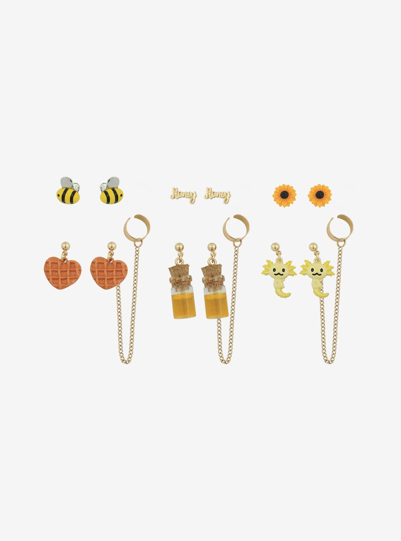Honey Bee Axolotl Cuff Earring Set, , alternate