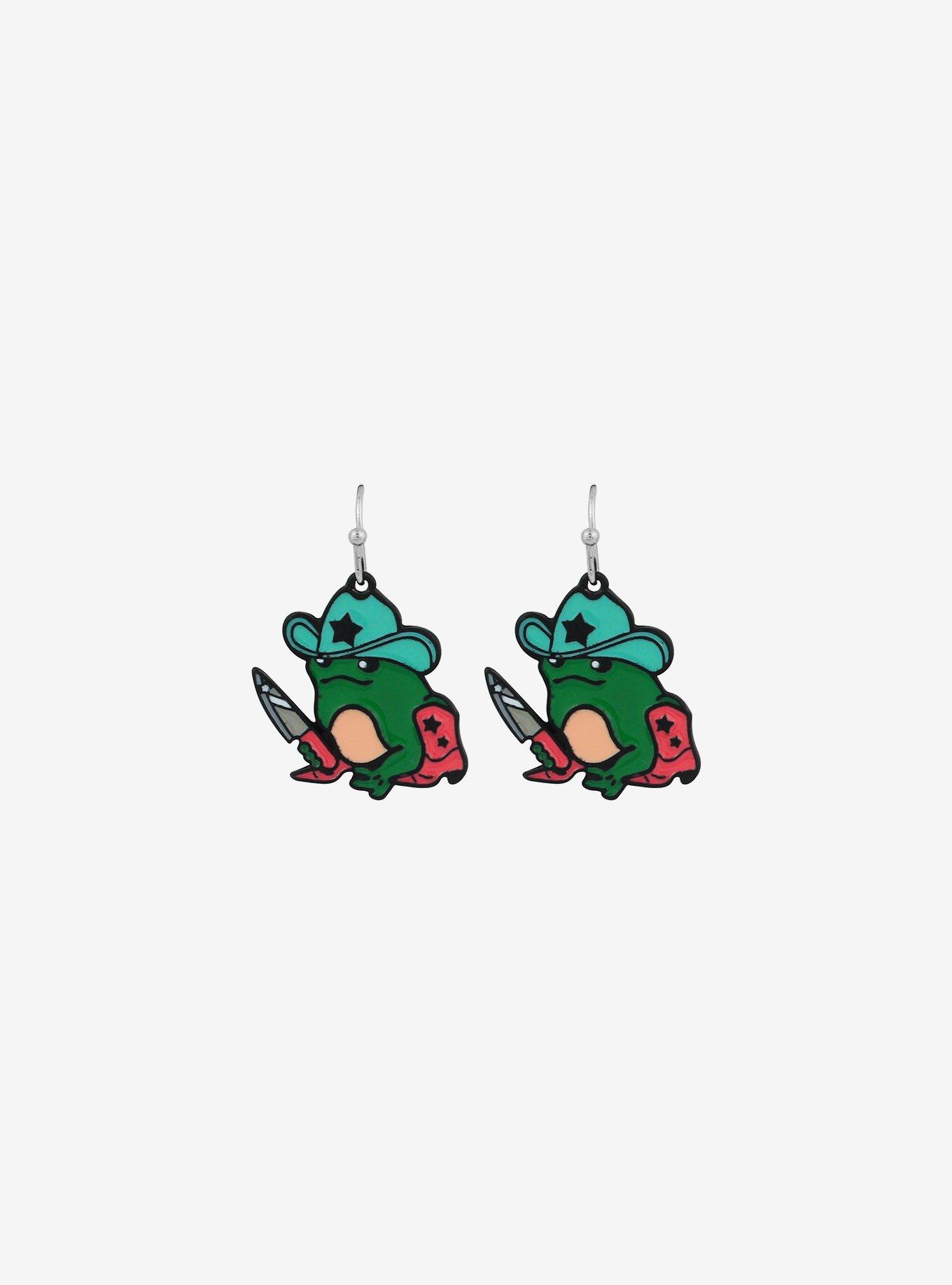 Sweet Society Cowboy Frog Knife Earrings, , alternate