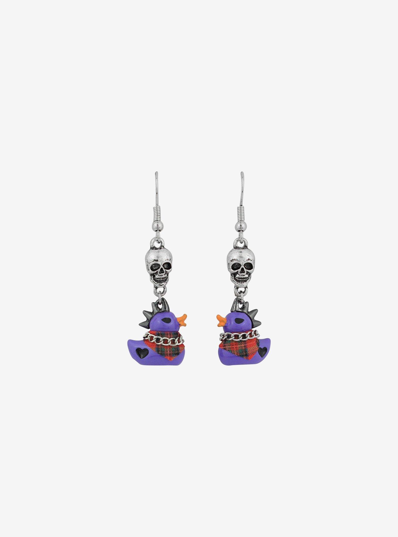 Social Collision Punk Duck Earrings, , alternate