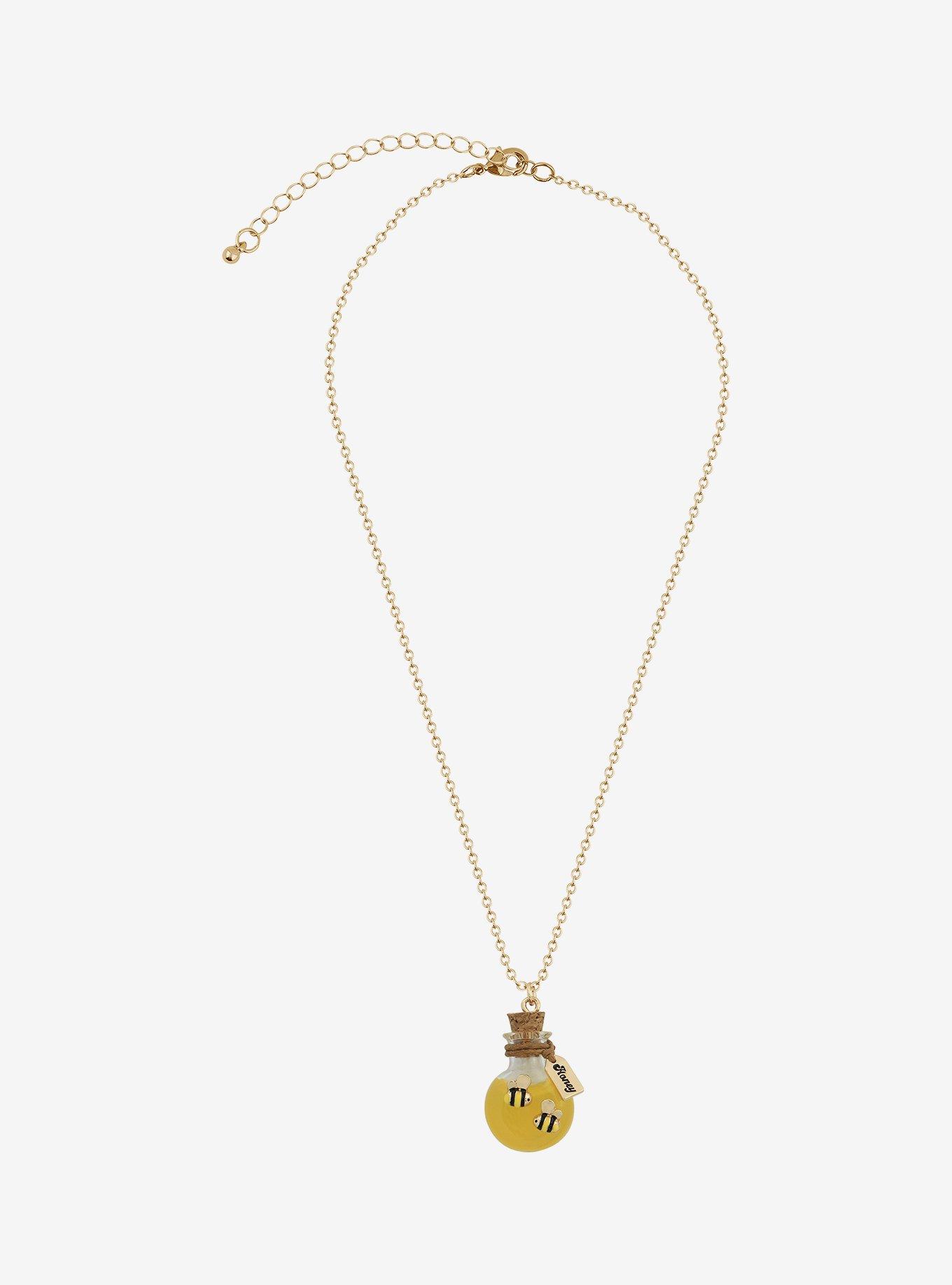 Sweet Society Honey Bottle Bee Necklace, , alternate