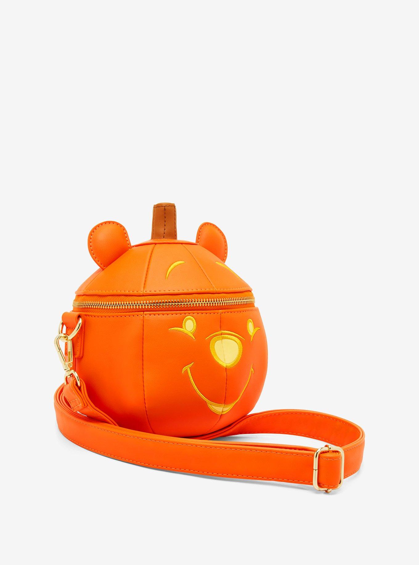 Loungefly Disney Winnie the Pooh Jack-O'-Lantern Pooh Bear Figural Glow-In-The-Dark Crossbody Bag, , alternate