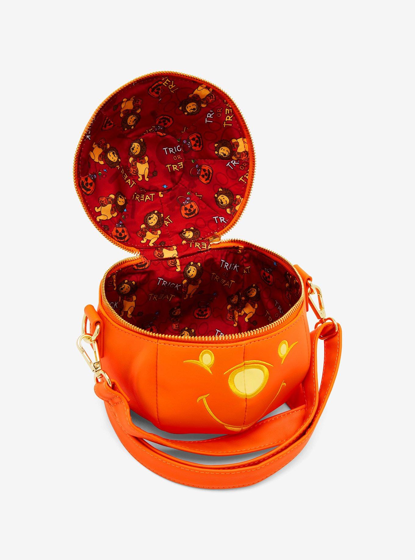 Loungefly Disney Winnie the Pooh Jack-O'-Lantern Pooh Bear Figural Glow-In-The-Dark Crossbody Bag, , alternate