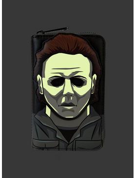 Loungefly Halloween Michael Myers Glow-In-The-Dark Face Zipper Wallet, , hi-res