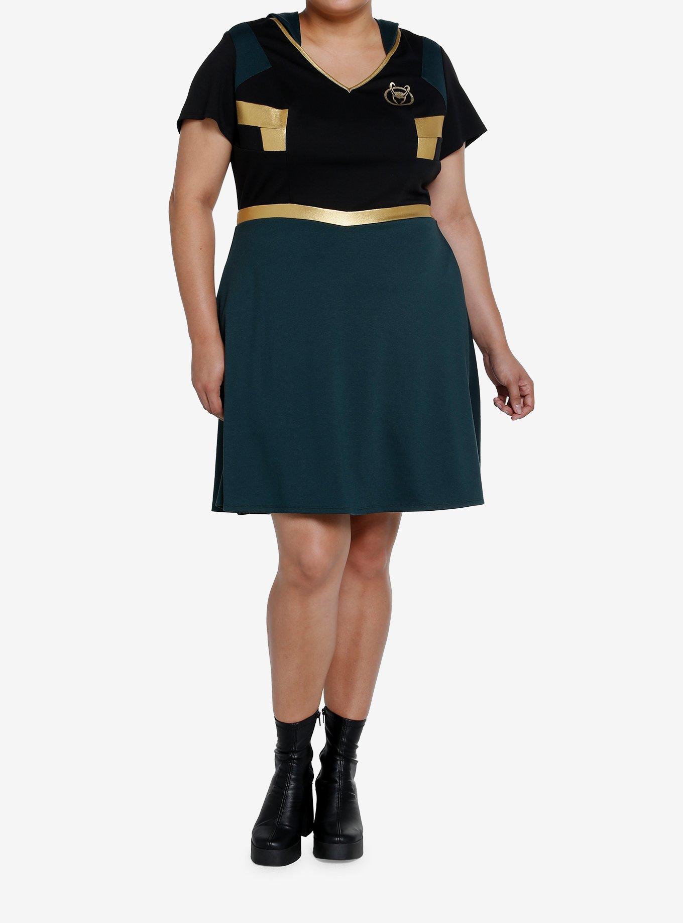 Her Universe Marvel Loki Hooded Dress Plus Size, , hi-res