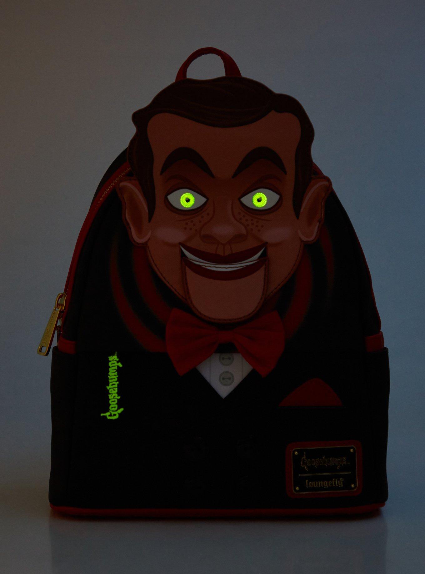 Loungefly Goosebumps Slappy the Dummy Figural Glow-In-The-Dark Mini Backpack, , hi-res