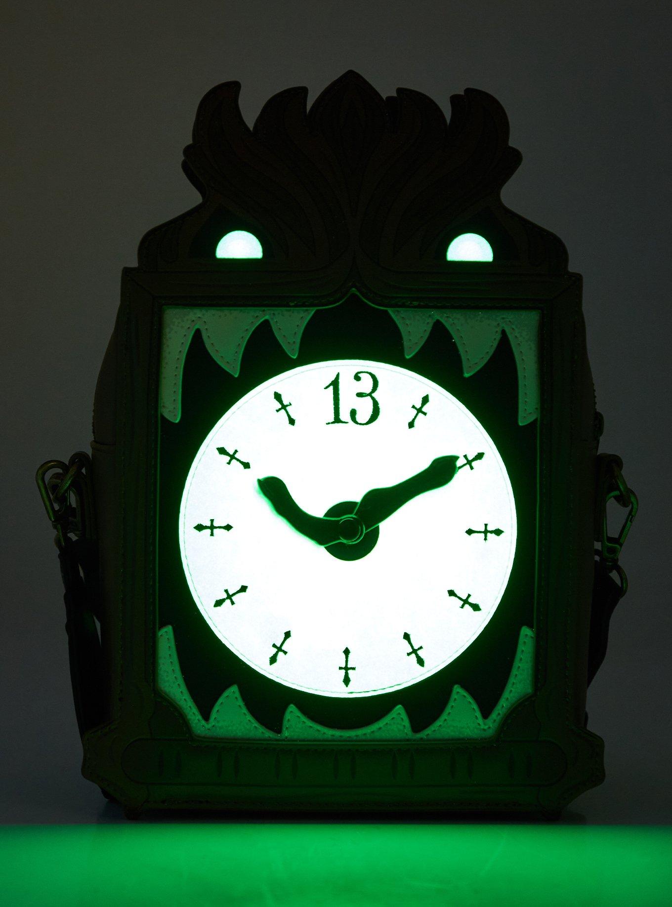Loungefly Disney The Haunted Mansion Grandfather Clock Glow-In-The-Dark Crossbody Bag, , alternate