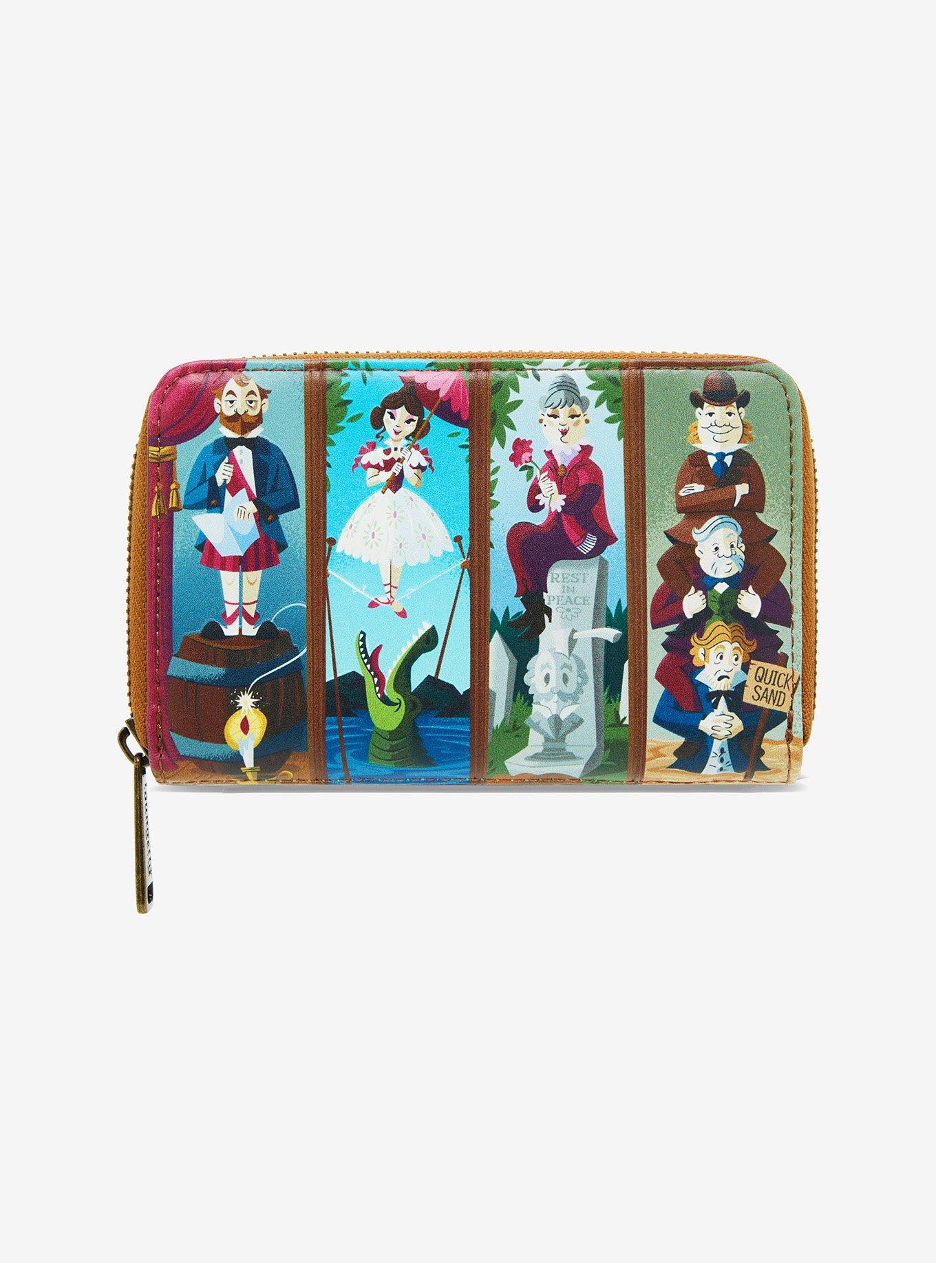 Loungefly Disney Haunted Mansion Stretching Room Portraits Glow-In-The-Dark Small Zipper Wallet, , alternate