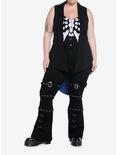 Corpse Bride Skeleton Hi-Low Girls Waistcoat Vest Plus Size, MULTI, alternate