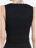 Black Girls Crop Vest, BLACK, alternate