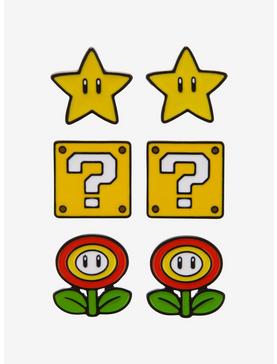 Super Mario Icons Stud Earring Set, , hi-res