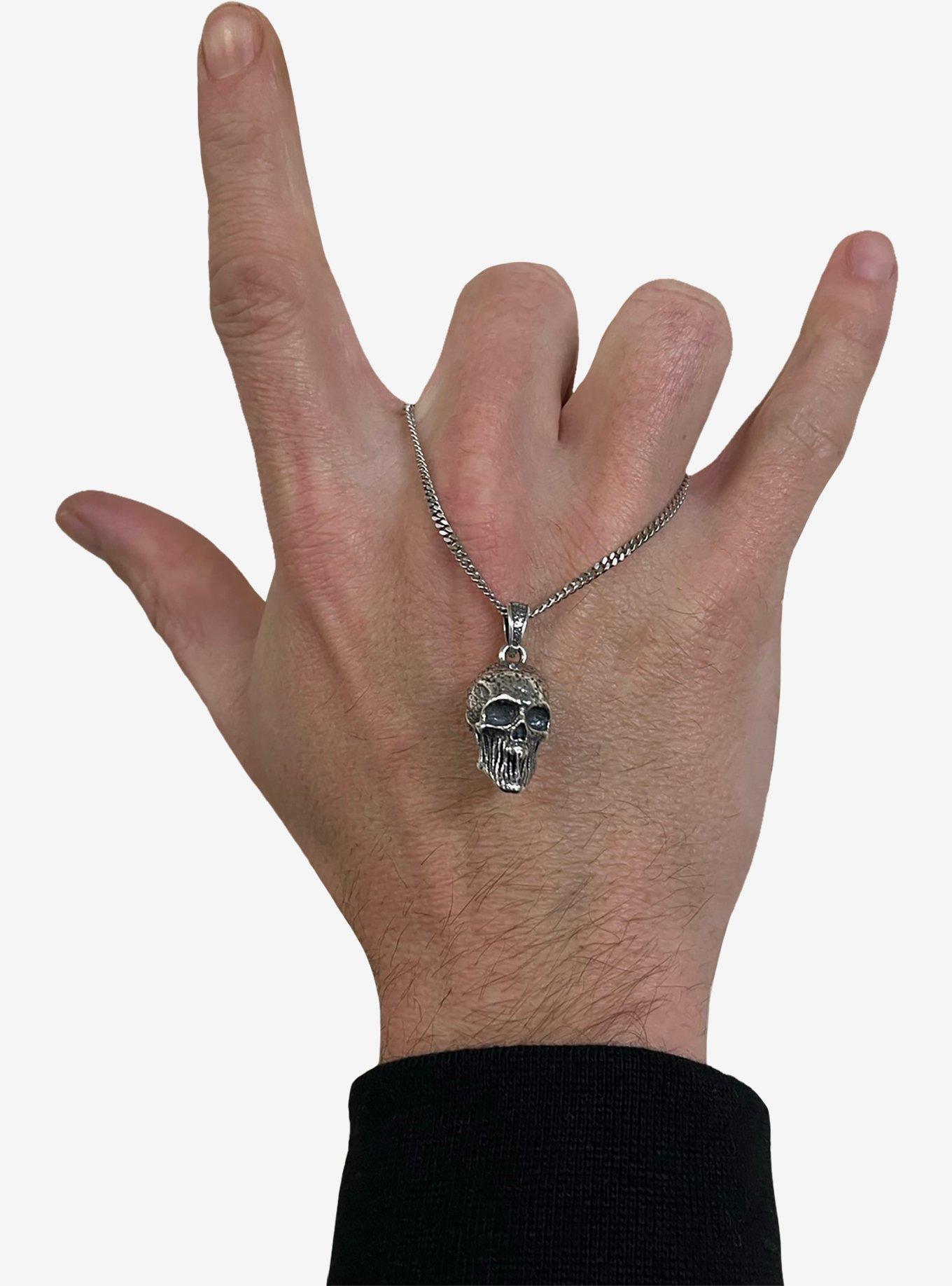 Bat Curse Silver Necklace Pendant, , alternate