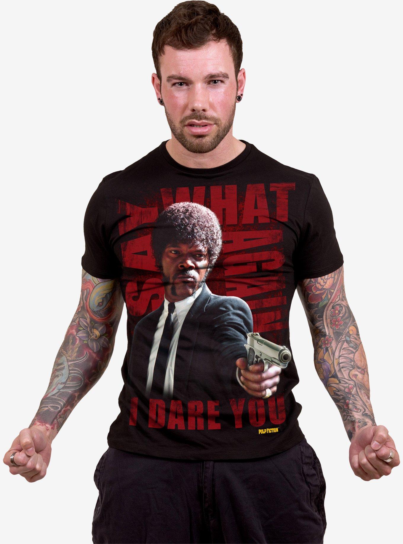 Pulp Fiction Say What Again T-Shirt, BLACK, alternate