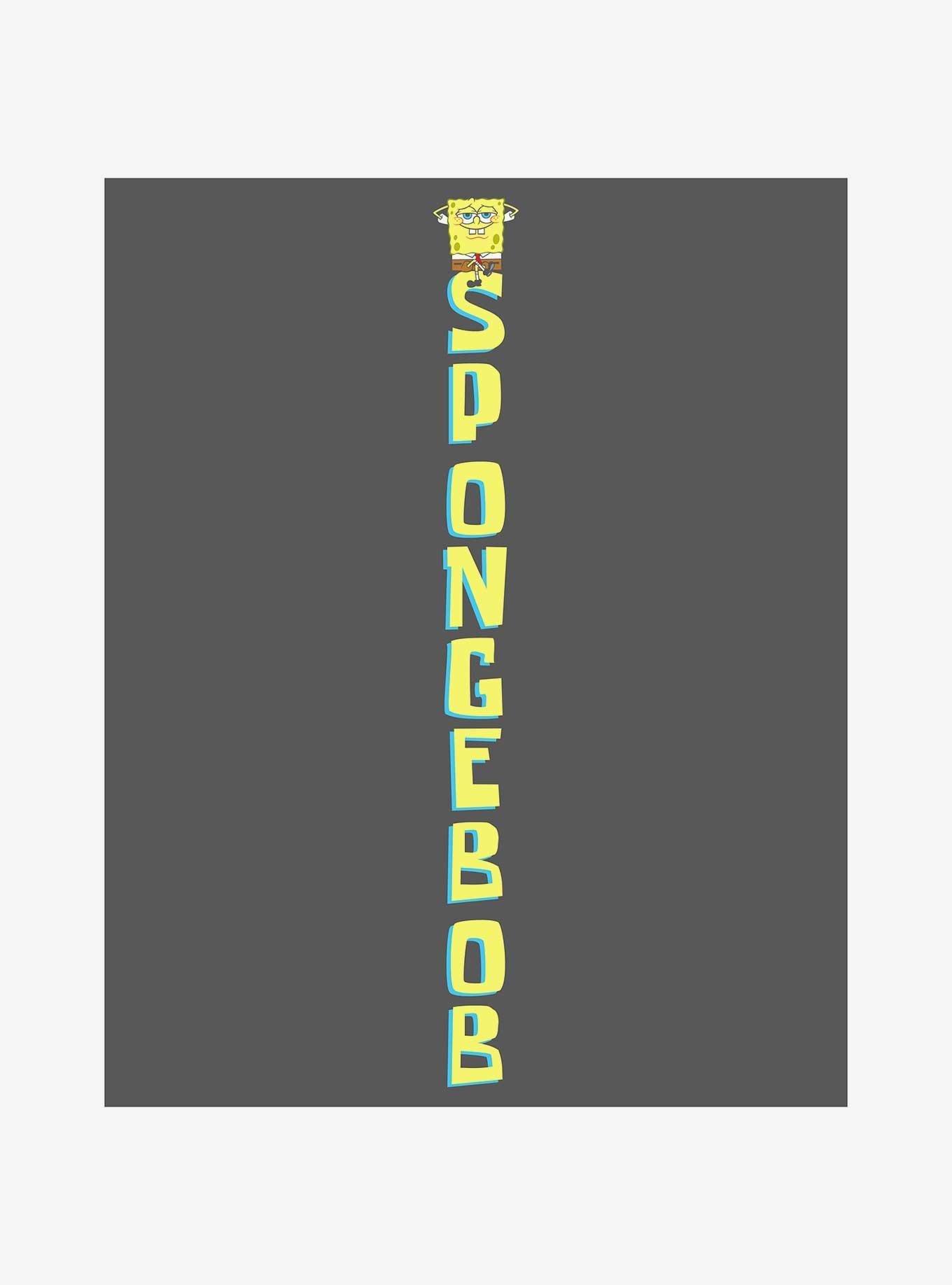 Spongebob Squarepants Sponge Logo Jogger Sweatpants, CHAR HTR, alternate