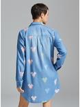 Her Universe Disney100 Mickey Mouse Allover Print Button-Down Denim Shirt Dress, MULTI, alternate