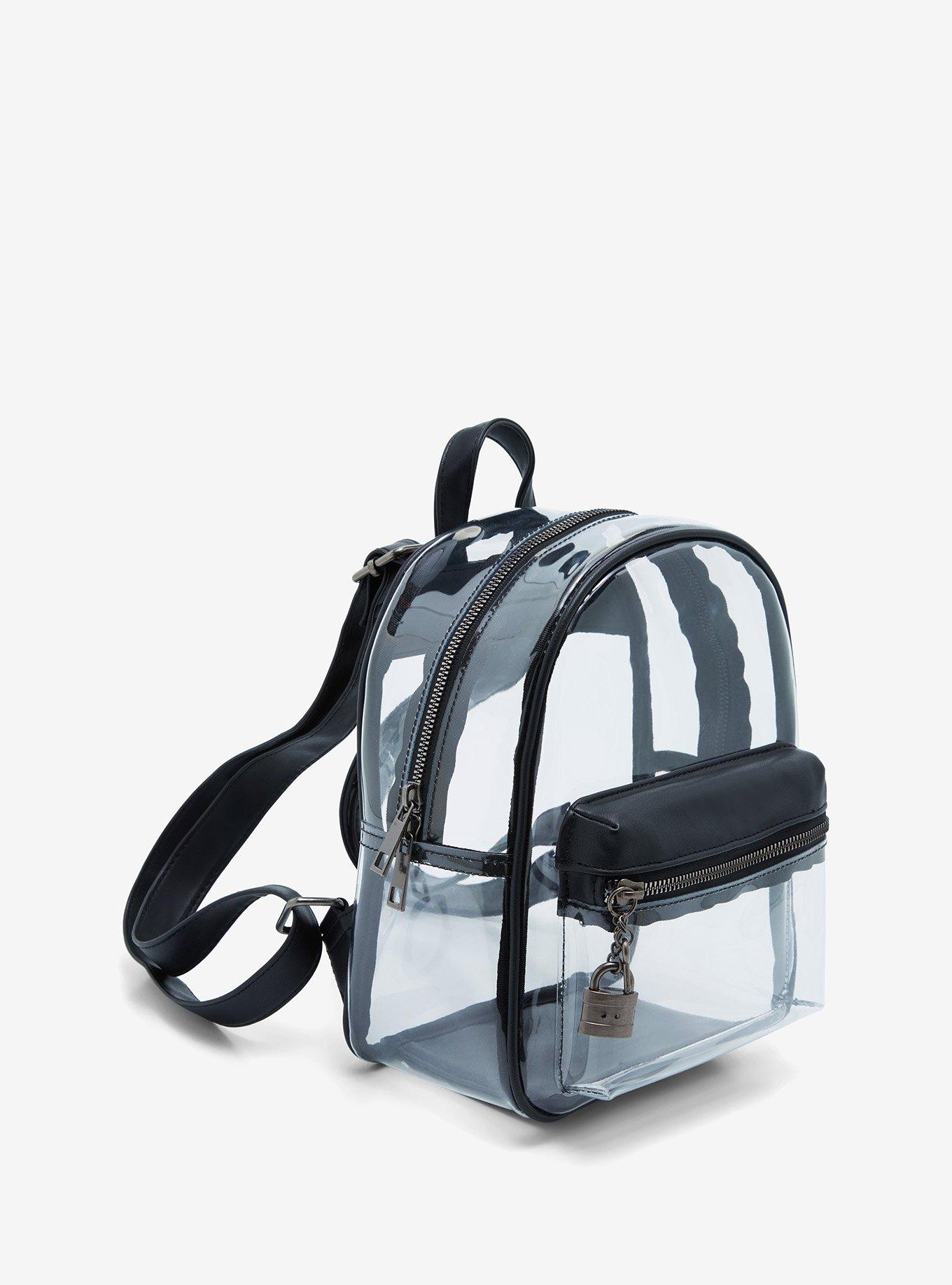 Clear Black Mini Backpack, , alternate