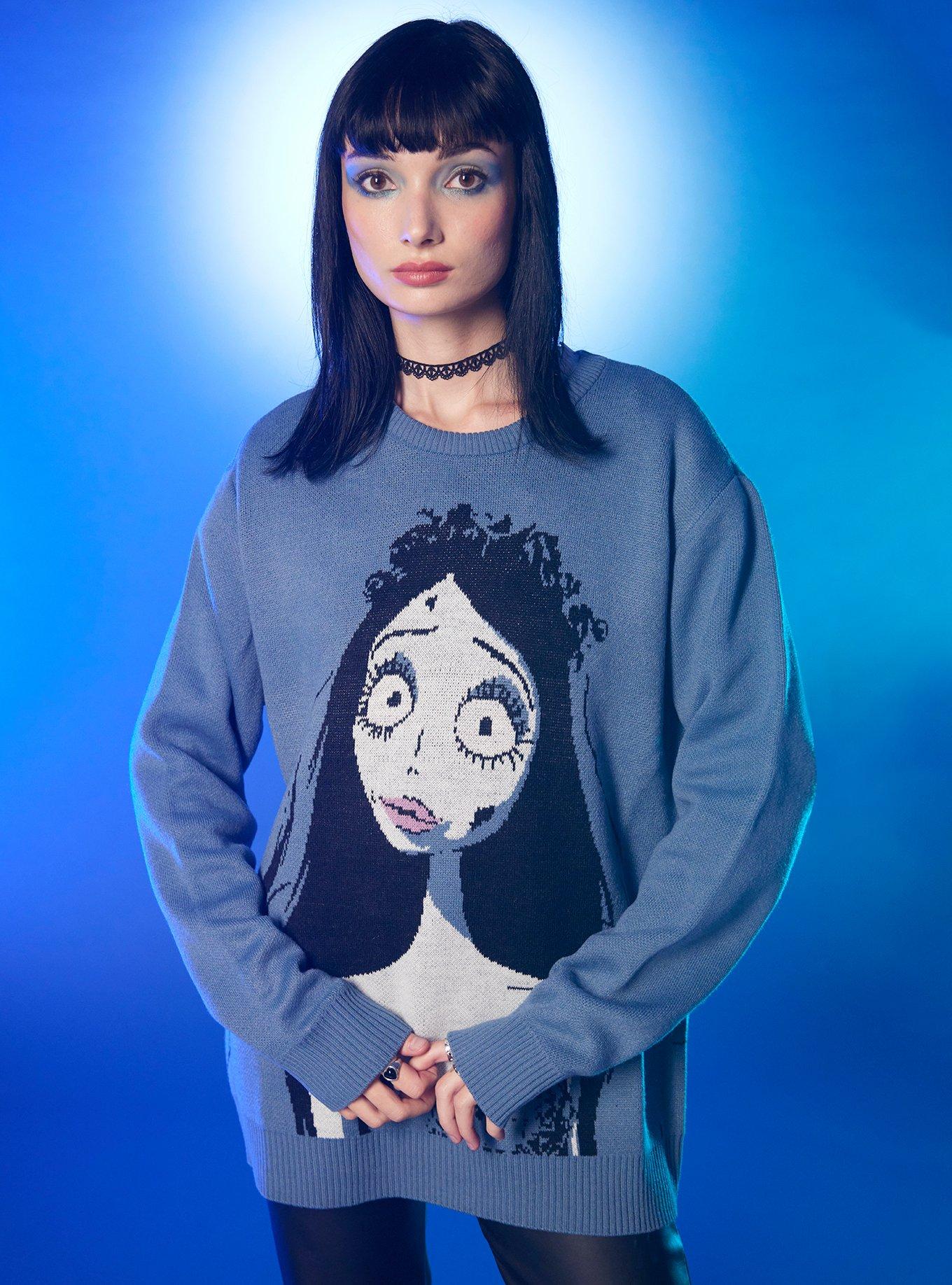 Corpse Bride Emily Knit Sweater, BLUE, alternate