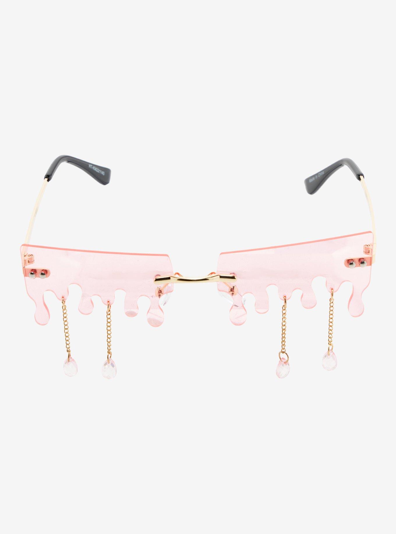 Square Drip Gem Drop Sunglasses, , alternate