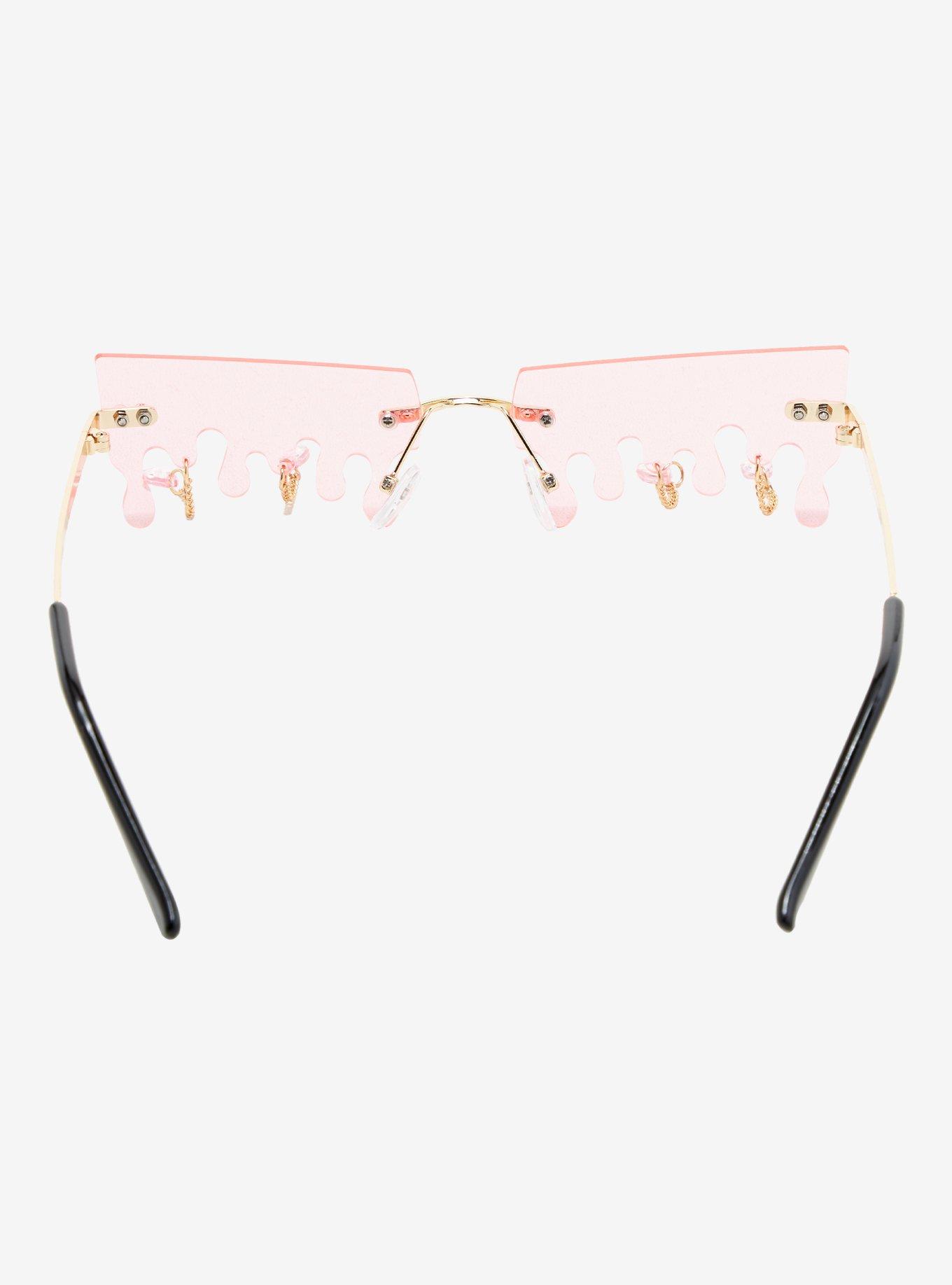 Square Drip Gem Drop Sunglasses, , alternate